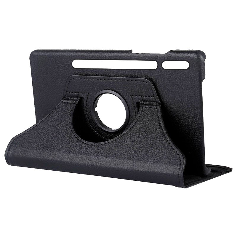 Étui cool en similicuir lisse noir pour Samsung Galaxy Tab S7/Tab S8 11 pouces