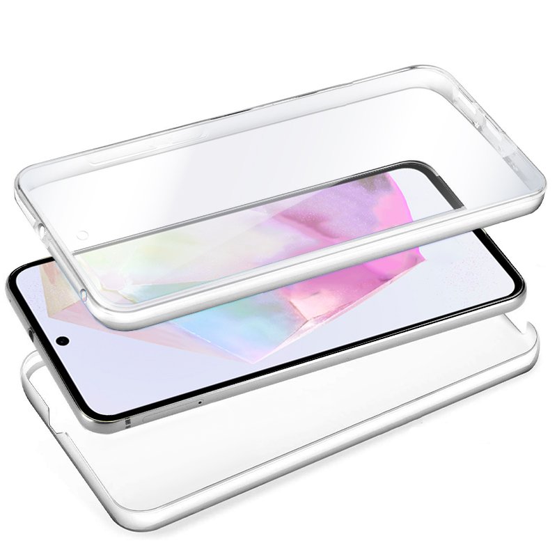 Coque 3D en silicone pour Samsung A356 et Galaxy A35 5G (transparente avant et arrière)