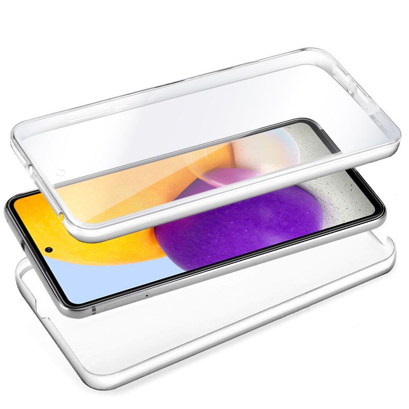 Coque 3D en silicone pour Samsung A725 et Galaxy A72 (transparente avant et arrière)