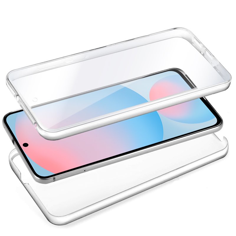 Coque 3D en silicone pour Samsung S721 et Galaxy S24 FE (transparente avant et arrière)