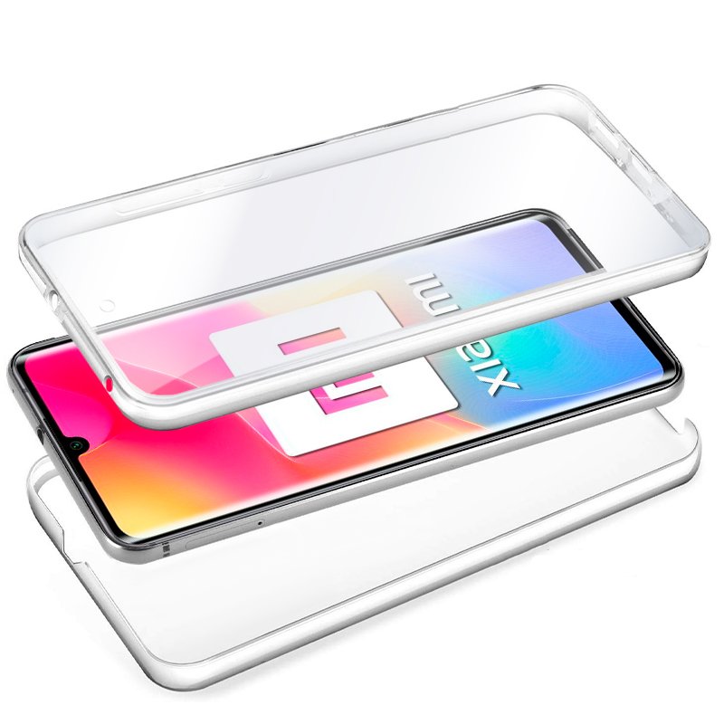 Coque 3D en silicone pour Xiaomi Mi Note 10 Lite (transparente avant et arrière)