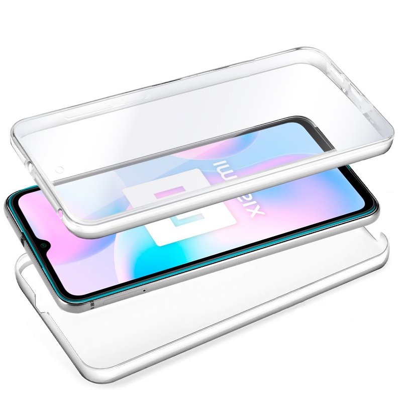 Coque 3D en silicone pour Xiaomi Redmi 9A / 9AT (transparente avant et arrière)
