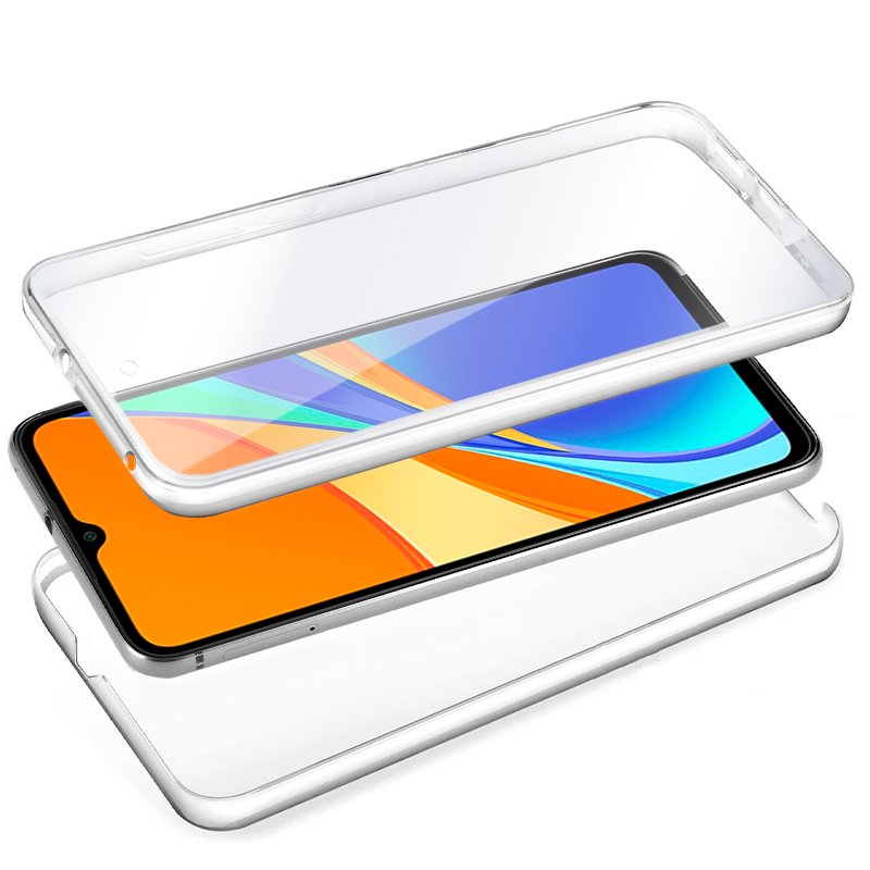 Coque 3D en silicone pour Xiaomi Redmi 9C / 10A (transparente avant et arrière)