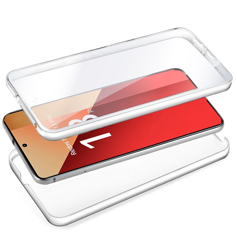 Coque 3D en silicone pour Xiaomi Redmi Note 13 Pro / Poco M6 Pro (transparente avant et arrière)
