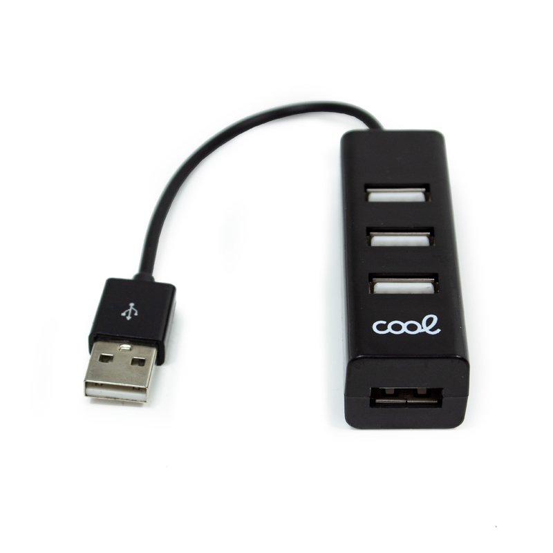 Hub USB 2.0 universel COOL 4 ports USB Noir
