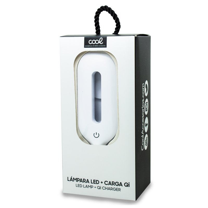 Lampe LED + base de chargement sans fil Qi COOL White