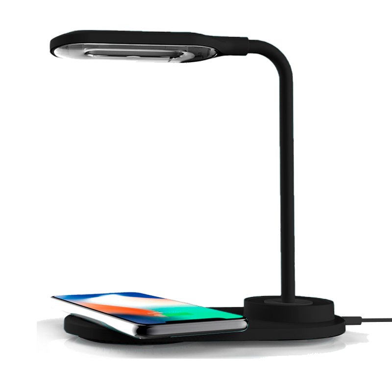 Lampe LED + base de chargement sans fil Qi COOL Noir