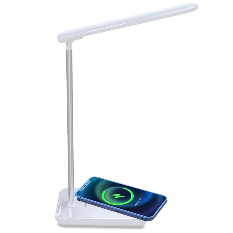 Lampe LED pliable Cool avec base de chargement sans fil Qi, blanche