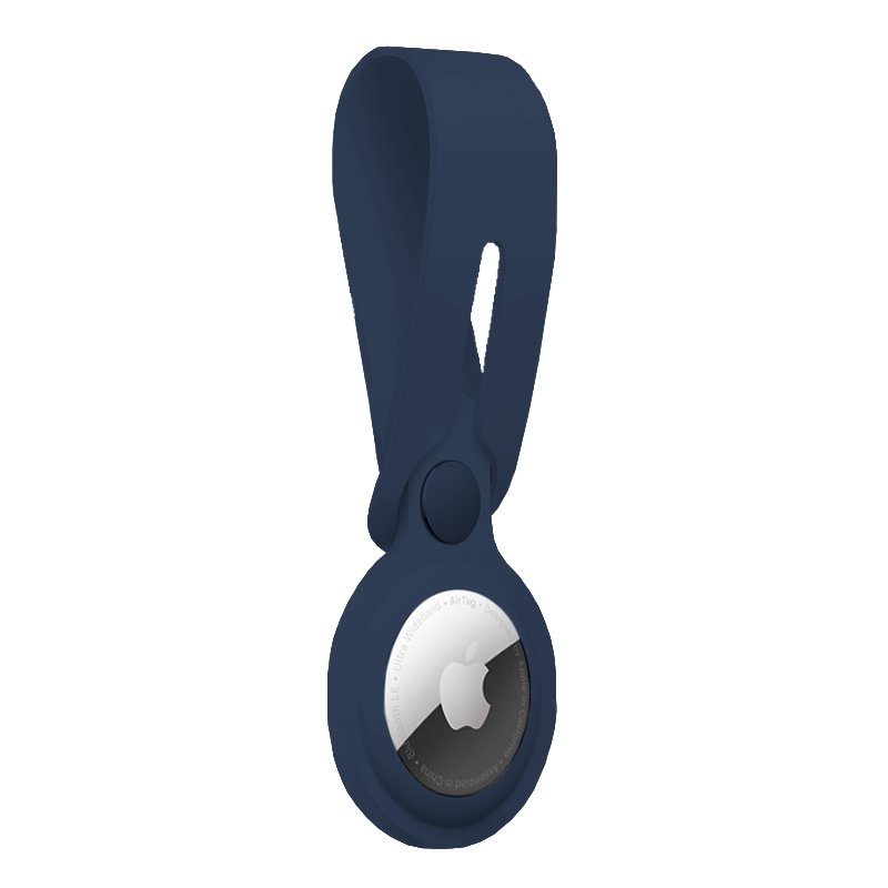 Étui Loop COOL compatible avec AirTag en silicone bleu marine
