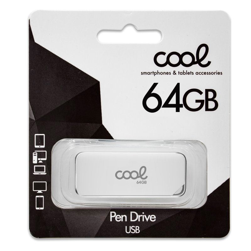 Clé USB 64 Go 2.0 COOL Board Blanc