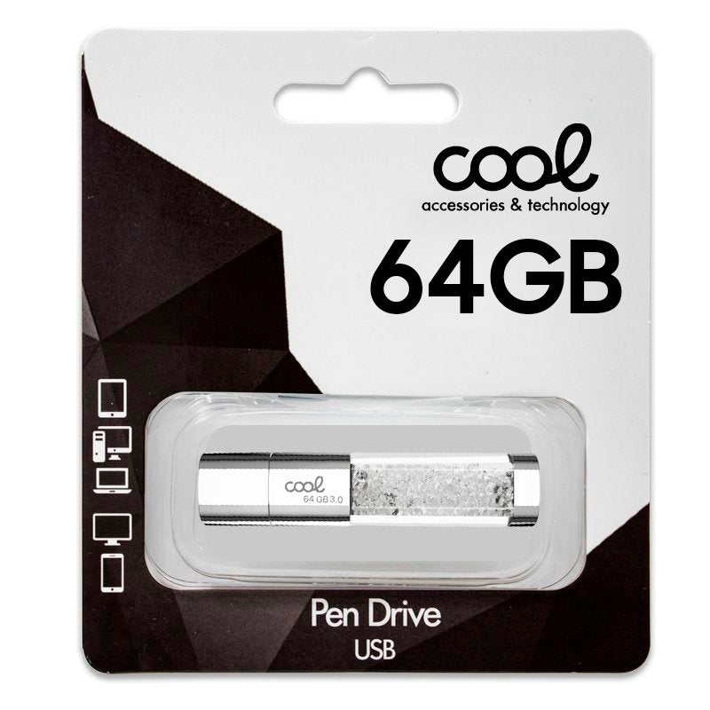 Clé USB 64 Go 3.0 Cool Blanc Cristal