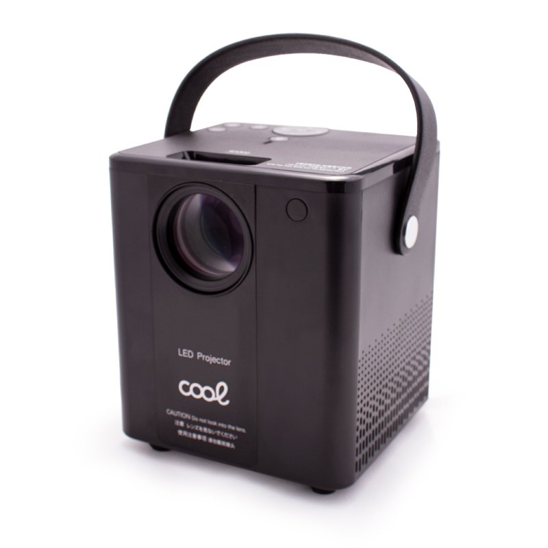 Projecteur compact Cool Rainbow 3000 lumens avec haut-parleur intégré, HDMI/SD/USB et Wi-Fi (noir)
