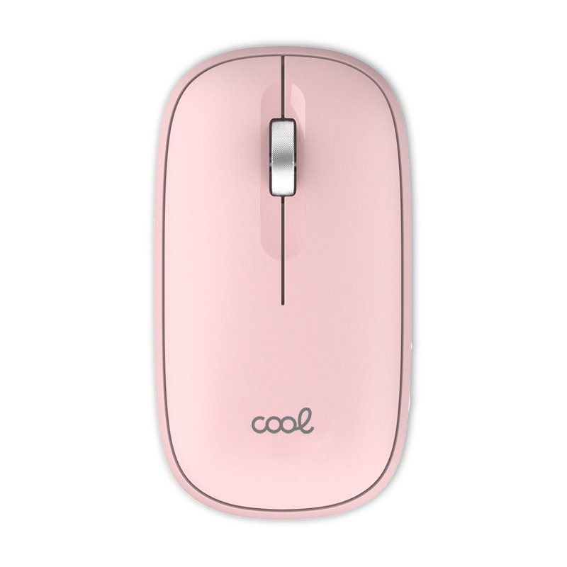 Souris sans fil 2-en-1 Cool Slim Silent (Bluetooth + adaptateur USB) Rose