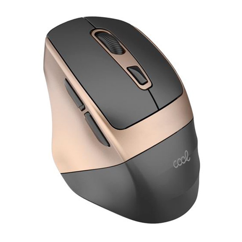 Souris sans fil ergonomique et silencieuse Cool, noire et dorée