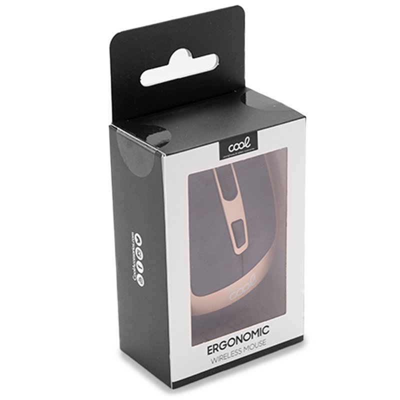 Souris sans fil ergonomique et silencieuse Cool, noire et dorée