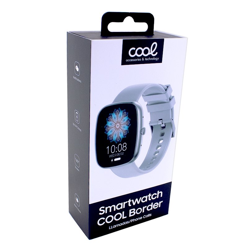 Montre connectée COOL Border Silicone Gris (Appels, Santé, Sport)