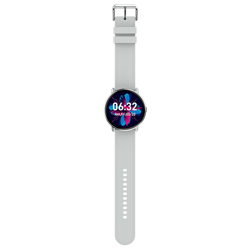 Montre connectée Cool AMOLED en silicone gris (appels, santé, sport)