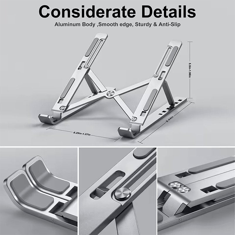 Support de bureau universel pliable en aluminium pour ordinateur portable