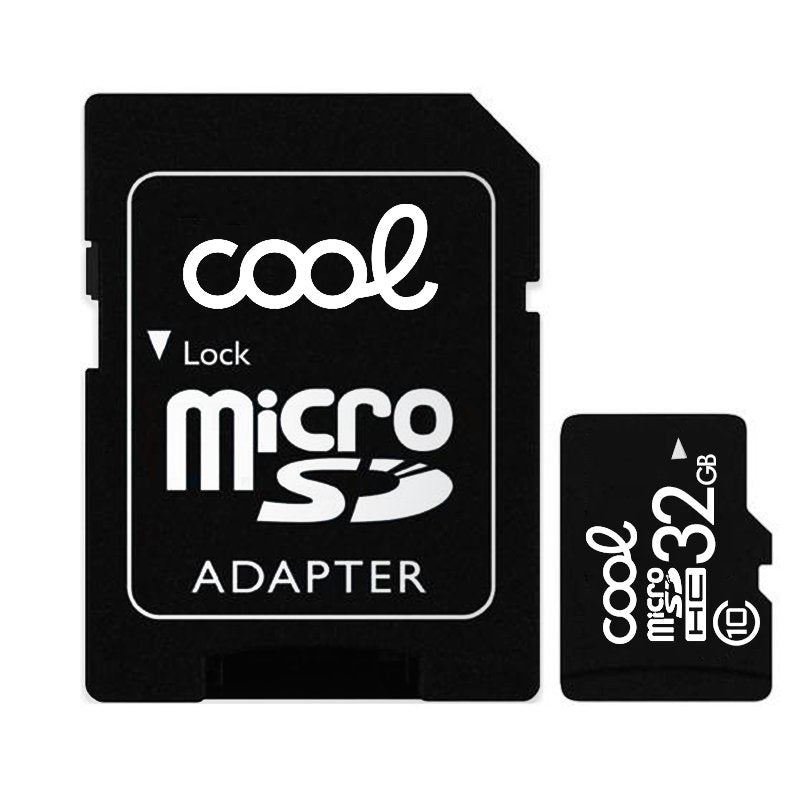 Carte mémoire Micro SD avec adaptateur x32 Go COOL (Classe 10)