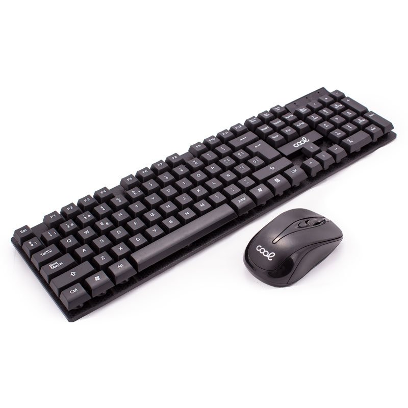 Kit clavier USB sans fil espagnol pour PC + souris Cool California