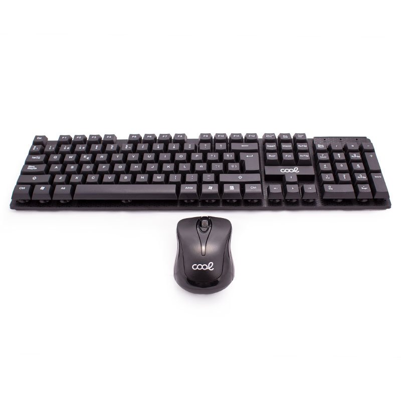 Kit clavier USB sans fil espagnol pour PC + souris Cool California