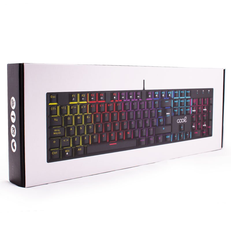Clavier mécanique de jeu Austin espagnol avec câble USB pour PC