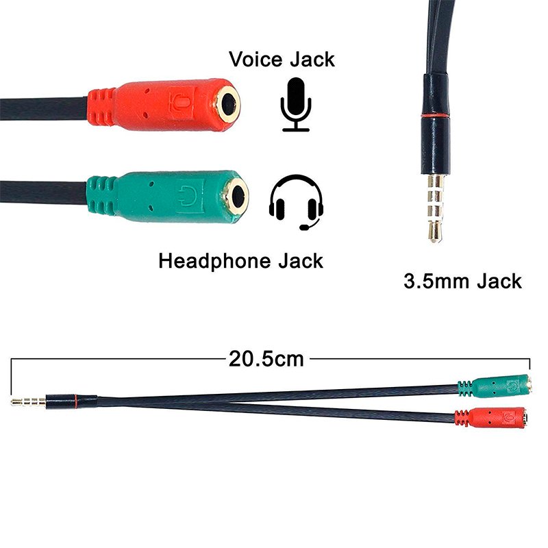 Adaptateur double entrée vers prise auxiliaire 3,5 mm COOL universel
