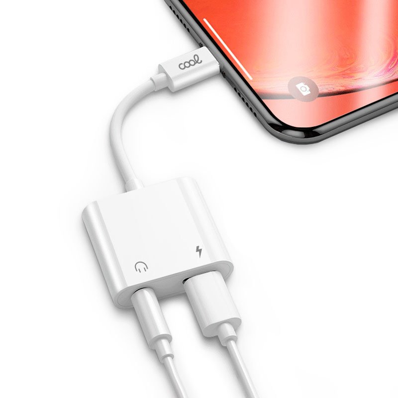 Adaptateur Bluetooth double jack 3,5 mm + charge Lightning COOL
