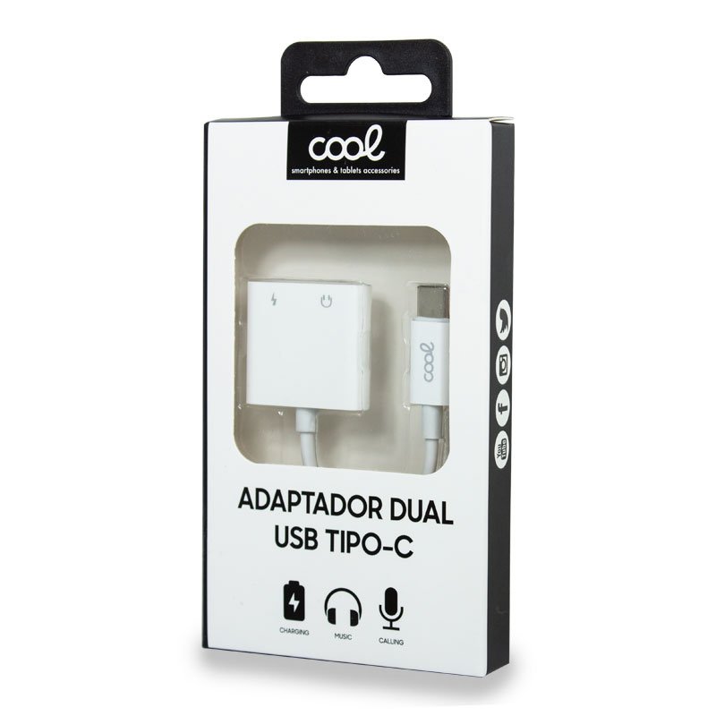 Adaptateur double USB TYPE-C (casque + chargeur) Digital COOL