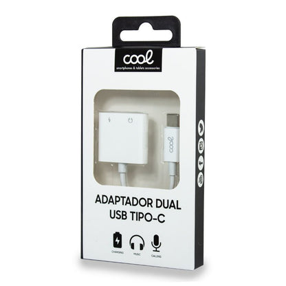 Adaptateur double USB TYPE-C (casque + chargeur) Digital COOL