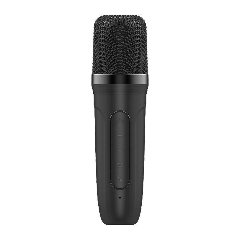 Enceinte Bluetooth universelle 6 W, mini karaoké + 1 microphone, noire