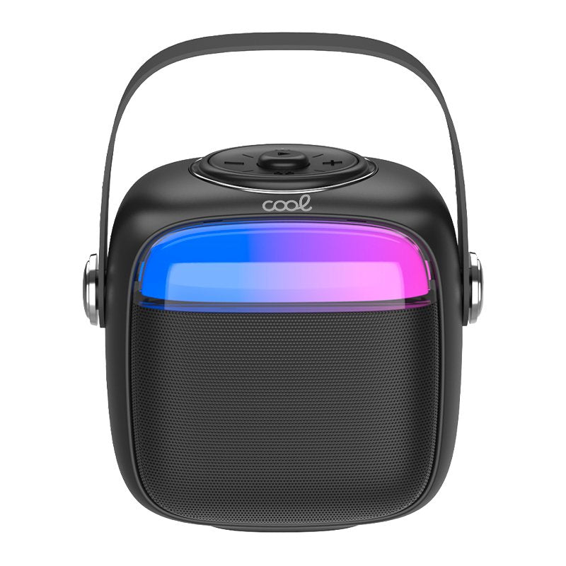Enceinte Bluetooth universelle 6 W, mini karaoké + 1 microphone, noire