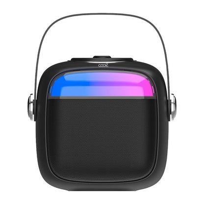 Enceinte Bluetooth universelle 6 W, mini karaoké + 1 microphone, noire