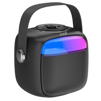 Enceinte Bluetooth universelle 6 W, mini karaoké + 1 microphone, noire