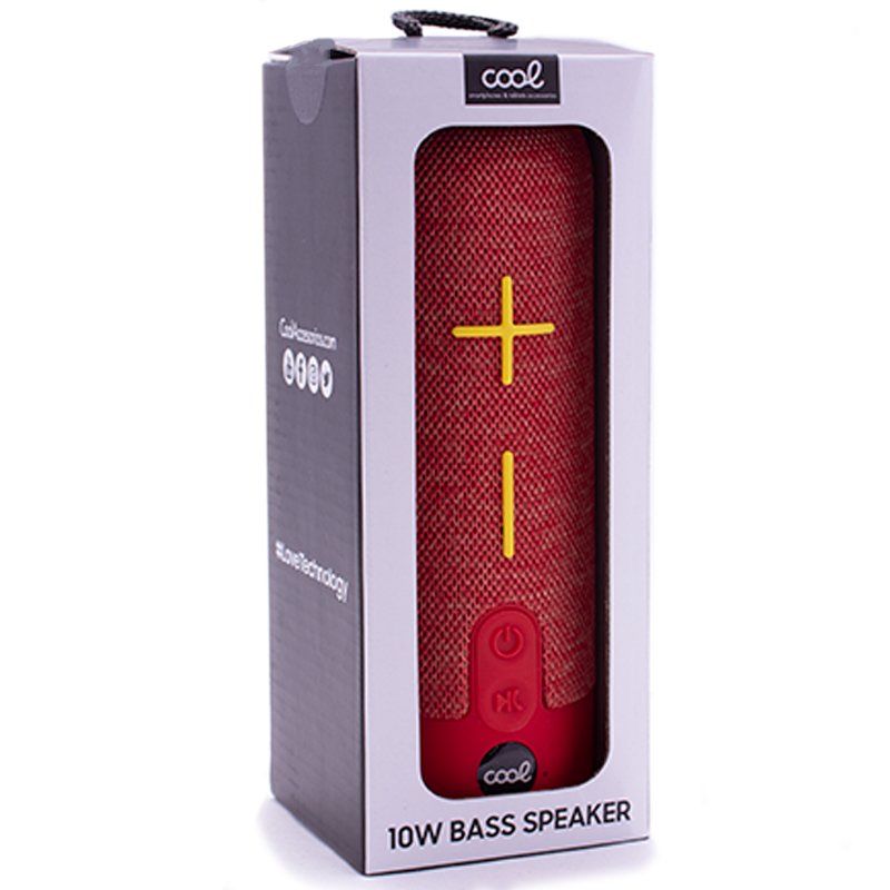 Enceinte Bluetooth universelle Cool 10 W, basses rouges