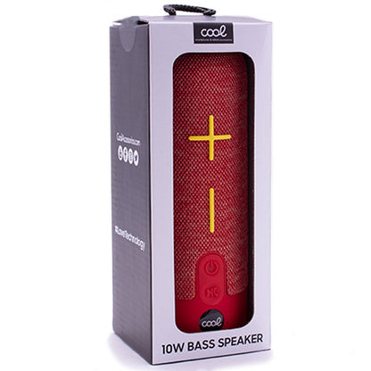 Enceinte Bluetooth universelle Cool 10 W, basses rouges