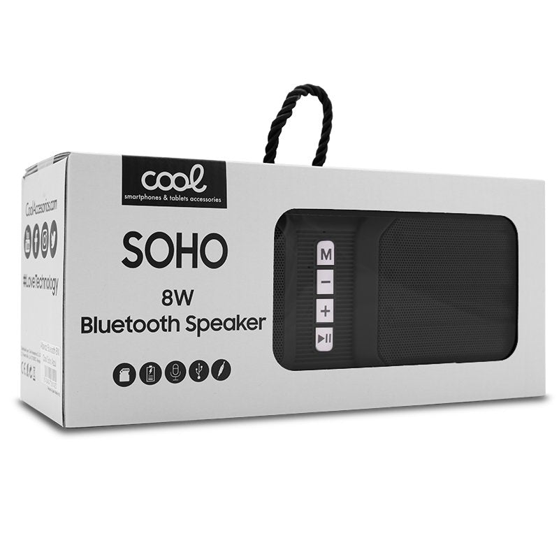 Enceinte musicale Bluetooth universelle COOL (8 W) Soho Noir