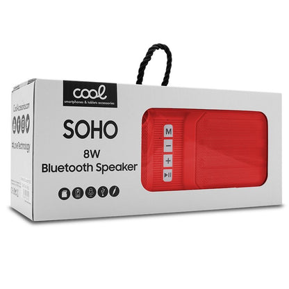 Enceinte musicale Bluetooth universelle COOL (8 W) Soho Rouge