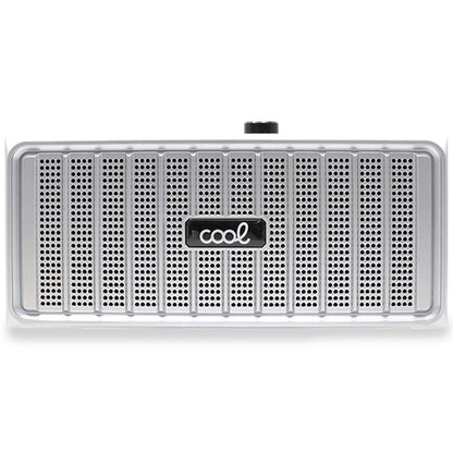 Enceinte Bluetooth universelle de marque COOL Retro (20 W) Noir Bois Façade argentée