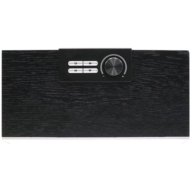 Enceinte Bluetooth universelle de marque COOL Retro (20 W) Noir Bois Façade argentée