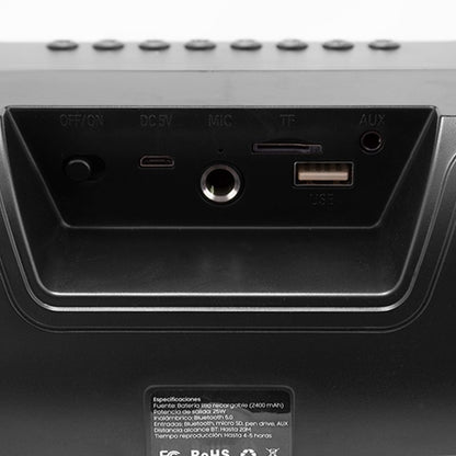 Enceinte Bluetooth universelle de marque Cool Tube (25 W) Noir