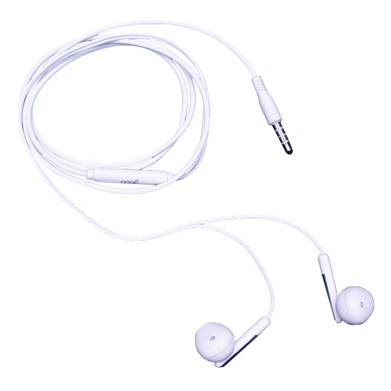 Casque stéréo 3,5 mm avec microphone COOL Care, blanc