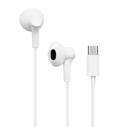 Écouteurs stéréo Type-C avec microphone (numériques) Blanc