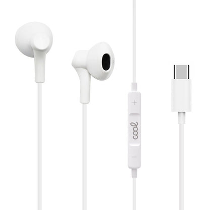 Écouteurs stéréo Type-C avec microphone (numériques) Blanc