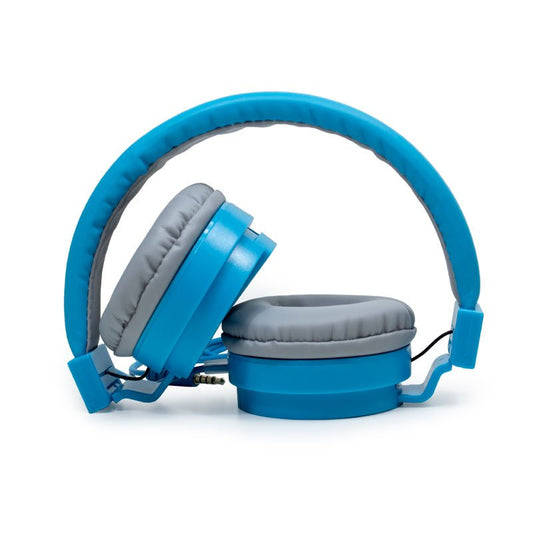 Casque audio COOL Toronto avec prise jack 3,5 mm et microphone, bleu