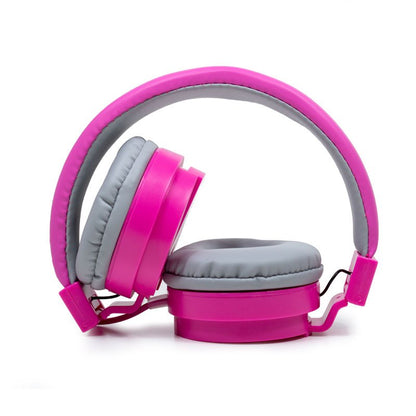 Casque audio COOL Toronto avec prise jack 3,5 mm et microphone, rose