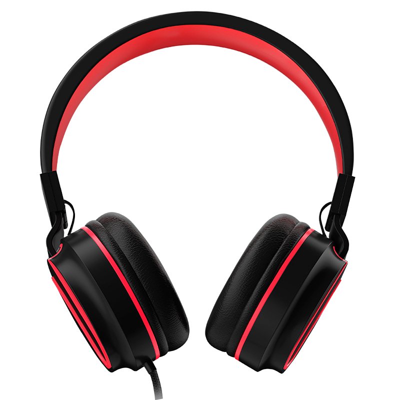 Auriculares Cascos Jack 3,5 mm COOL Toronto Negro-Rojo