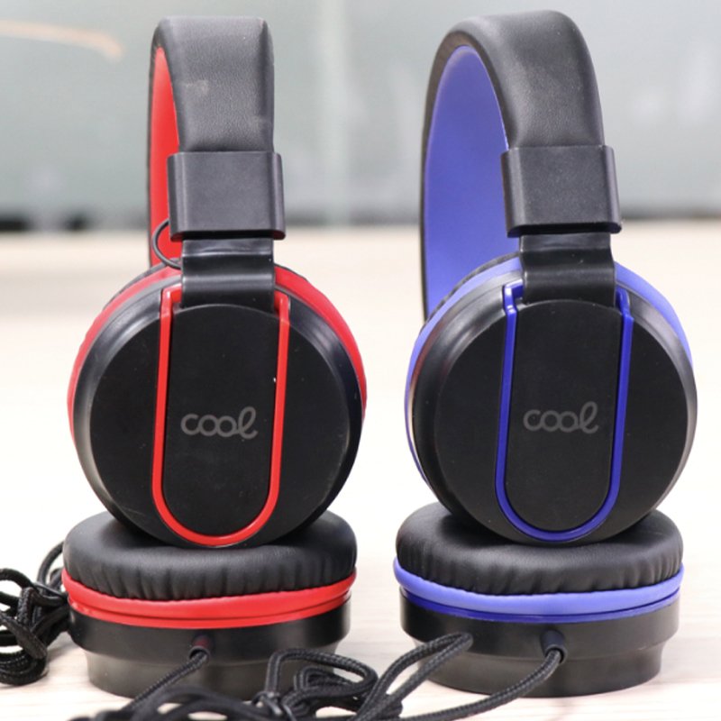 Casque audio Jack 3,5 mm COOL Toronto Noir-Rouge