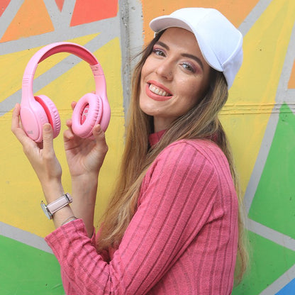 Casque stéréo Bluetooth Cool Kids, rose (volume limité)