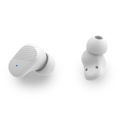 Casque stéréo Bluetooth à double oreillette, sensation de fraîcheur, blanc